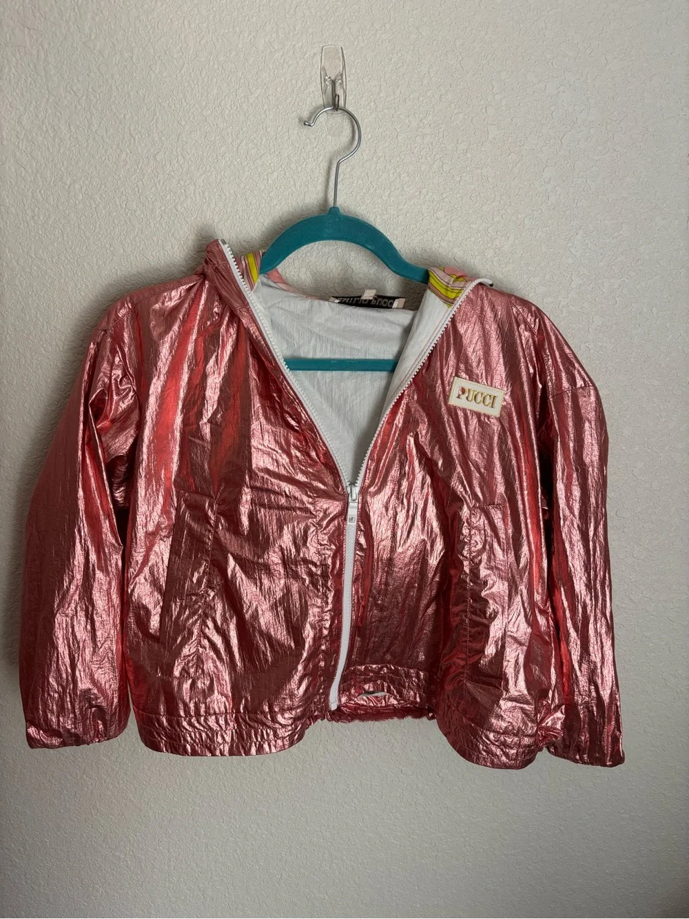PUCCI Girls Rose Gold Jacket